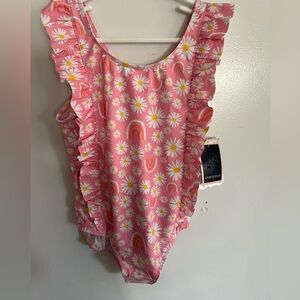 Andy & Evan Pink Floral Kids Swim One Piece